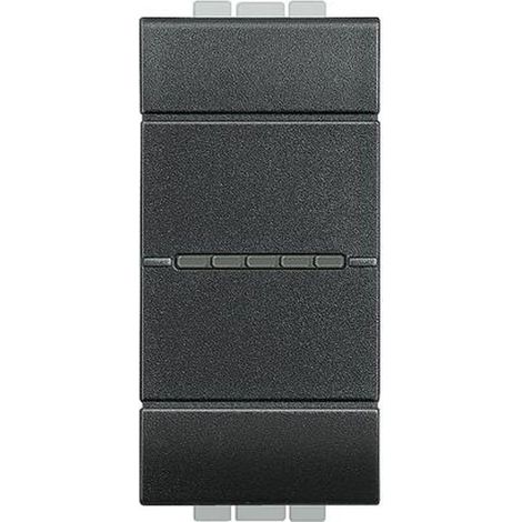 Deviatore 1p 10a 250vac assiale livinglight antracite bticino l4053n