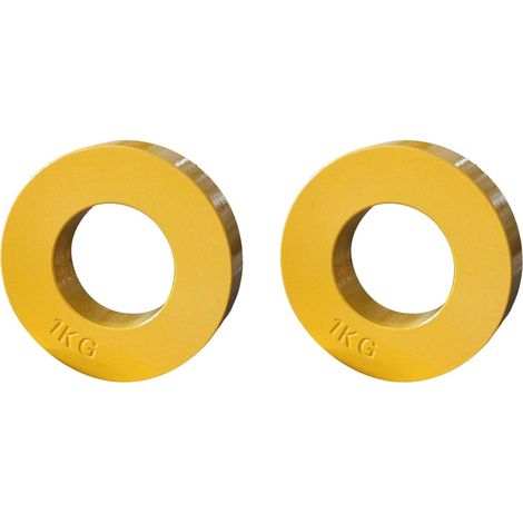 2X Poids Fractionnaires Poids Fractionnaires Mini Plaques de Poids Plaques de Musculation Accessoire de Disque PréCis Jaune 1Kg (1/3)