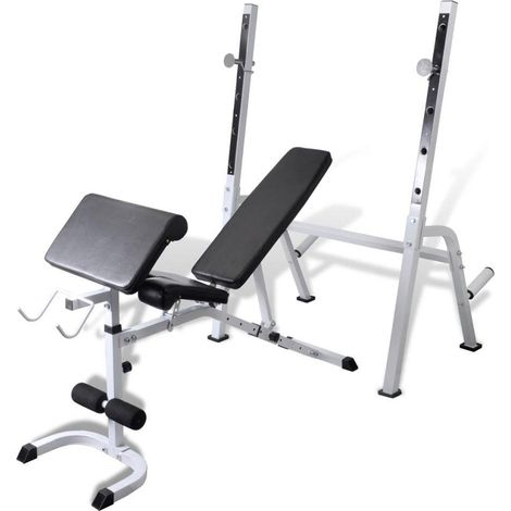 Banco de pesas multifuncional con respaldo asiento y soporte regulables 020000033 (1/5)