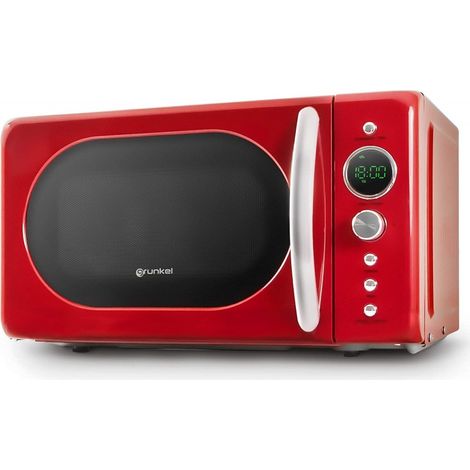 Microondas vintage Grunkel MWDGR, 20L, Digital, Rojo (1/5)