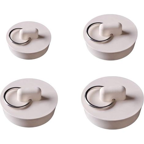 4 Pièces Bouchons d'évier en Caoutchouc avec Anneau de Suspension Bouchons de Vidange de Cuisine Bouchons d'évier Bouchons de Bain pour Cuisine, Salle de Bain, Baignoire, Lavabo, évier (4 Tailles) (1/5)