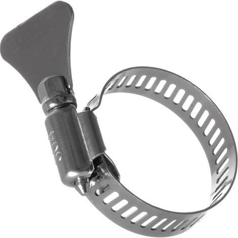 30 Stück, Schlauchschelle, verstellbare Schlauchschelle aus Edelstahl 304, Schlauchschelle mit Schmetterlingsverschluss und Schneckenantrieb zur Befestigung von Gas-/Kraftstoffleitungen, 21–44 mm (1/5)