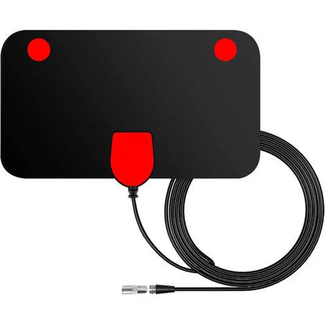 Antenna TV piatta amplificata per interni, compatibile con DVB-T/T2, 4K/1080p e canali in chiaro. (1/3)