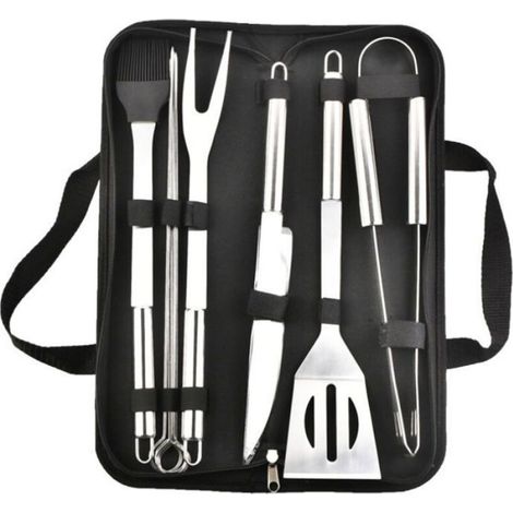 Ustensiles Barbecue - Ensemble 9 Pièces En Acier Inoxydable - Pour Grillades Extérieures - 1 Set (1/5)