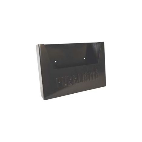 CASSETTA RACCOGLI PUBBLICITA' IN METALLO cm.34x8x25,5h. colore nero MILLE