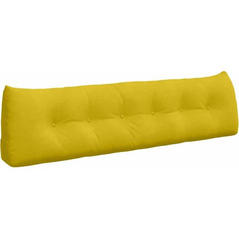Coussin de Dos Jaune 180 x 24 x 50 cm Velours