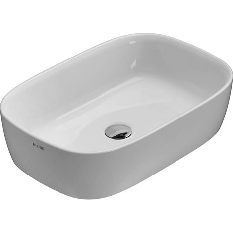 Lavabo en céramique à poser 60x40 cm Globo Genesis GE045BI Blanc - Céramique (1/4)