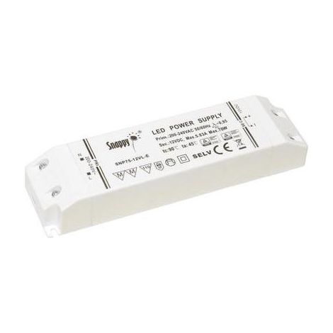 Dehner Elektronik Snappy SNP75-12VL-E Transformador LED blanco