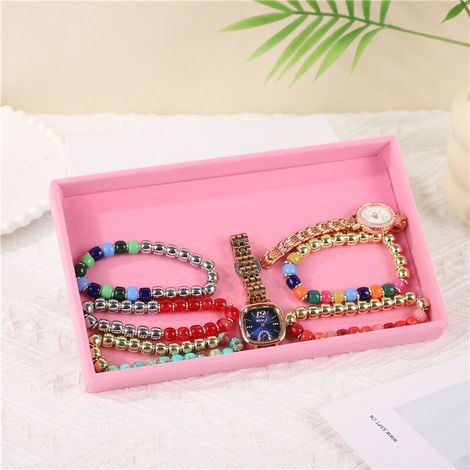 Trappe de rangement en rose vide 21,312,42,4 cm 1 boîte de rangement en velours grande taille pour bijoux adaptée aux bagues (1/4)