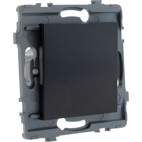 Bouton poussoir encastrable - à composer - métal Noir brossé - Kouro - Zenitech (1/4)