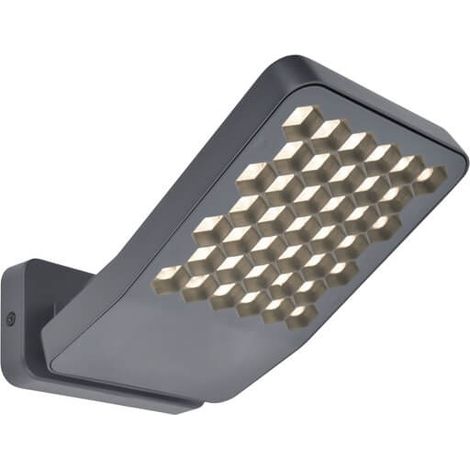 Applique murale extérieure LED orientable Atlantis 13,7W 4000K gris foncé IP54 LUTEC (1/3)