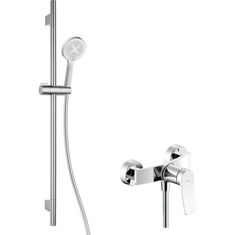 kielle Meara - Set doccia con miscelatore, asta, flessibile e doccetta EcoSpare, cromo 20626SN10 (1/5)