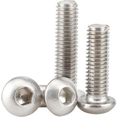 1000 vis à tête cylindrique M2.5  20 M2.5x20 Grade10.9 en acier inoxydable 304 A2-70 six pans