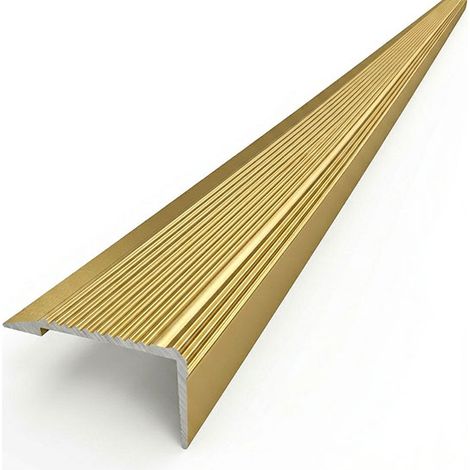 Nez de marche pour escalier à coller longueur 2.00m - Couleur or - 130716/OR/C (1/5)