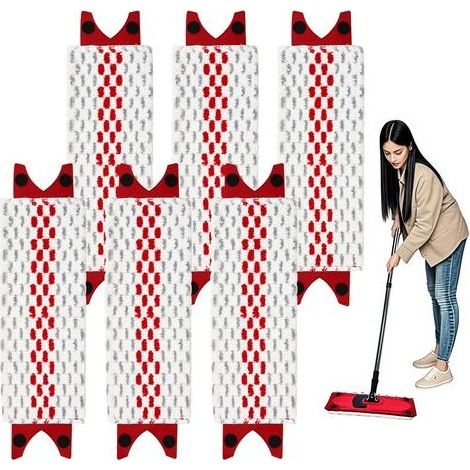 6-teiliges Nachfüllpack für Vileda UltraMax Wischmoppköpfe, für Vileda Mikrofaser-Wischmopp-Set, kompatibel mit Vileda Ultramax, ideal zum Entfernen von Schmutz von Hartböden und zur Sauberhaltung (36 (1/5)