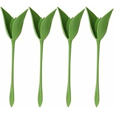 12 servilleteros florales, herramientas creativas de plástico para enrollar flores, diseño verde para decoración de mesas, servilleteros para reuniones familiares (1/4)