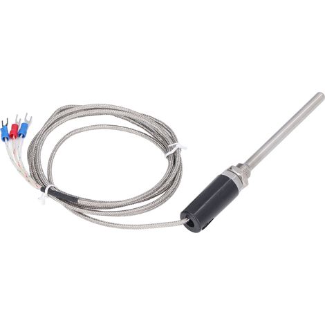 Sonde thermocouple PT100, fil blindé, capteur de température étanche ‑200‑450℃ WZPT‑10 (1/5)