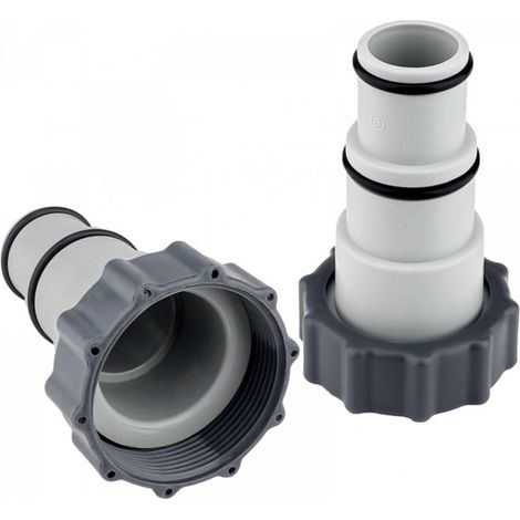 Adaptateur de tuyau de piscine en 2 pièces, adaptateur de tuyau de piscine avec joint pour connecteur fileté de pompe de piscine (1/5)