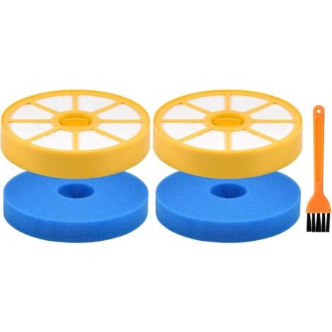 Waschbare und wiederverwendbare HEPA-Filter für Dyson Staubsauger DC05, DC08, DC14 und DC15. Zubehör: 1 kleine orangefarbene Bürste (2 Stück + 1 Bürste). (1/4)