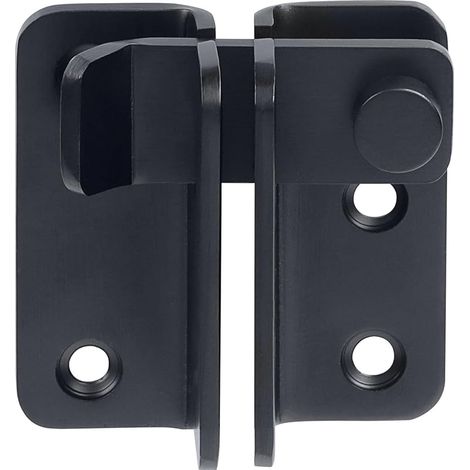 Verrou Porte Loquet Serrure Porte Coulissante Serrure Verrou Portail de sécurité de Fermeture Porte pour armoire de grange, de bain, garage, fenêtre, ouverture à droite Noir, L: 52 x 62 (1/5)