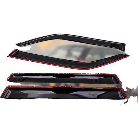 Visières de fenêtre, déflecteurs de temps, acrylique de haute qualité, compatibles avec Pajero 2000-2019, installation facile, ensemble de 4 pièces, style de montage extérieur (1/5)