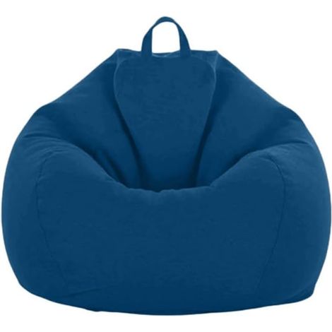 Housse de canapé pouf poire confortable, amovible, respirante et amovible (bleu) (1/5)