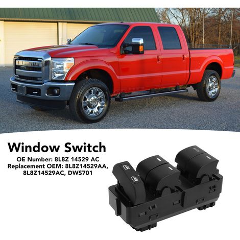 8L8Z14529AC Hauptschalter für elektrische Fensterheber, hohe Empfindlichkeit, Gehäuse aus ABS und Metall, Ersatzteil für Ford Escape und Super Duty (1/5)