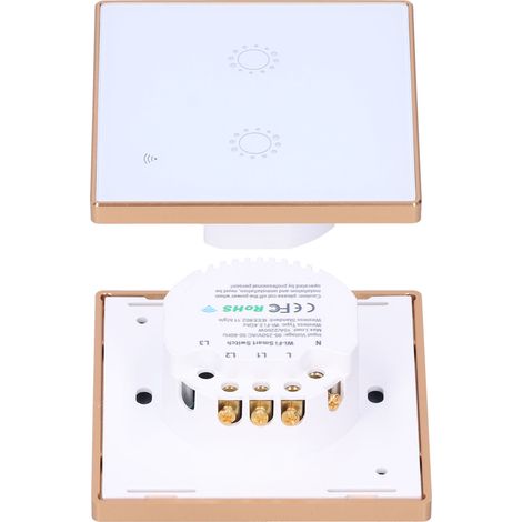 2200W British Standard Smart Switch Wireless Remote Control WiFi Remote Control Touch Switch 95-240VAC (S103-2) (1/5)