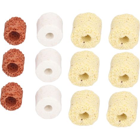 Média de filtration biologique 4 en 1 en céramique et gravier naturel pour aquarium – 12 pièces