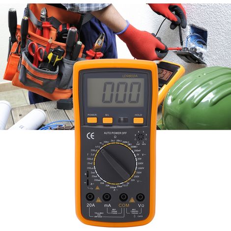 LD9802A Digitalmultimeter, Multimeter mit digitaler Anzeige, Kapazitätstester (1/5)