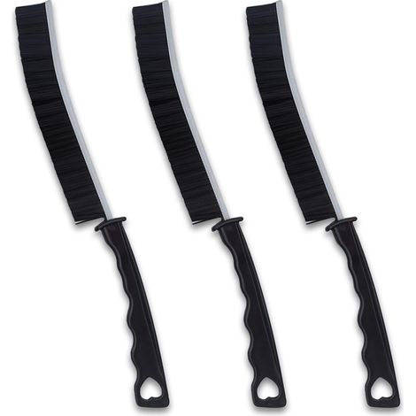 3-teiliges Fugenreinigungsbürsten-Set, Handwerkzeuge zur Reinigung von Fugen, praktische Multifunktionsbürste, Bürste mit festem Bürstenkopf und langem Griff für den Haushalt (1/5)