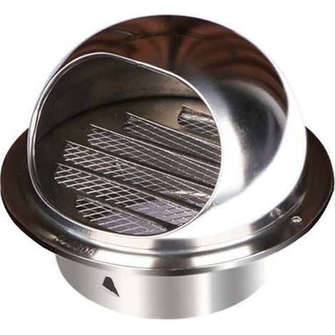 Sortie d'aération murale de couverture de ventilation de grille ronde d'évent d'air d'acier inoxydable, tuyau d'échappement respirable de hotte d'échappement de hotte de gamme, 200mm (1/5)