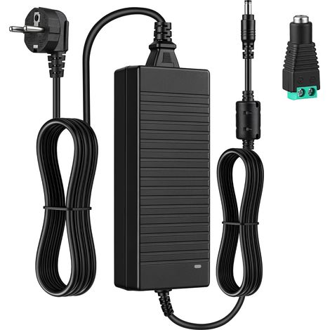 Adaptateur Alimentation 12V 10A 120W, Transformateur AC 100-240V vers DC 12V Protection Sécurité Multiple pour Bande LED, Caméra de Surveillance, Routeur, Moniteur LCD (1/5)