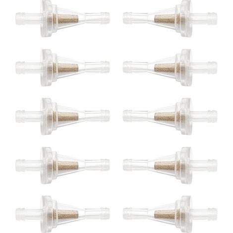Paquete de 10 filtros de combustible en línea transparentes de 1/4 de pulgada para motocicletas, aptos para motocross, UTV, motos de nieve y carritos de golf. (1/5)