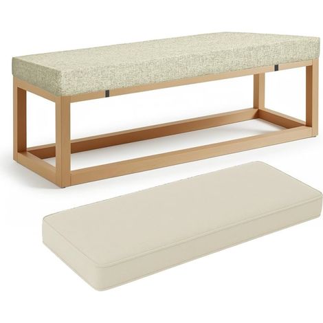 5cm Dicke Sitzkissen Outghdoor Leinenstoff Bankauflage Bankkissen Sitzauflage Stuhlkissen Bank Sitzbank Auflage Polster fur Banke Kissen Kissenauflage for Gardenbank,Grau,60 x 30 x 5 cm (1/5)