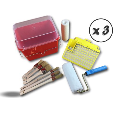 Ensemble à peindre complet 12 pièces - Lot de 3 - Kit ensemble à peindre