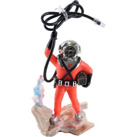 Décoration d'Aquarium Plongeur Figurine Animée pour Bulleur d'Air Ornement de Chasse au Trésor Suspendu pour Aquarium et Bassin (1/5)