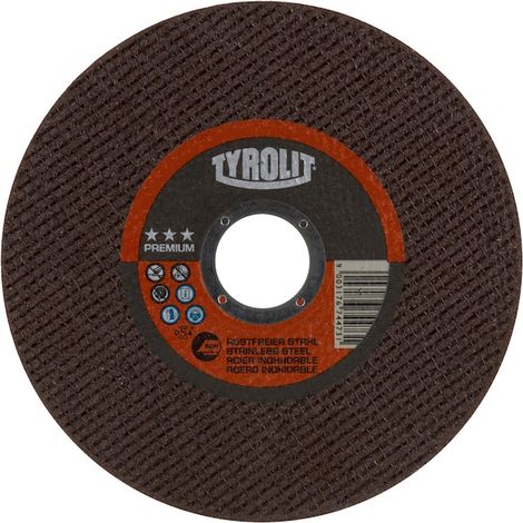 Meule à tronçonner PREMIUM 42 - inox - diamètre 125 mm - épaisseur 0,75 mm - TYROLIT (1/4)