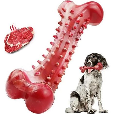MEIDONG Jouets mâchés pour chien, jouets pour chiens indestructibles, bâton propre de dents de chien de grande / moyenne (1/3)