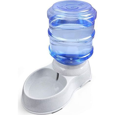 Fontaine à eau automatique pour animaux - 3,8 L (1 gallon) avec support pour bouteille, gamelle et abreuvoir. (1/5)