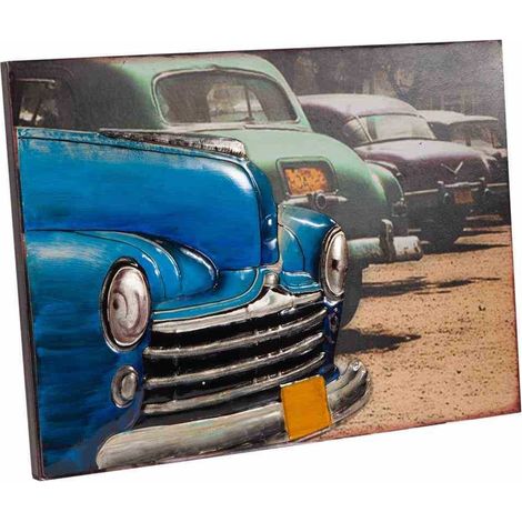 Cuadro de madera y metal 60x45x04 (1/4)