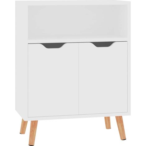 Buffet - Armoire de rangement Enfilade Blanc 60x30x72 cm Aggloméré BV396203 - BonneVie (1/5)