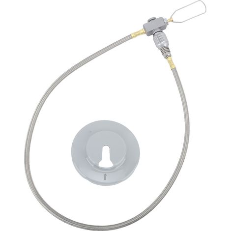 Tuyau de prolongation avec vanne réglable et support, adaptateur pour réservoir de gaz butane plat. (1/5)