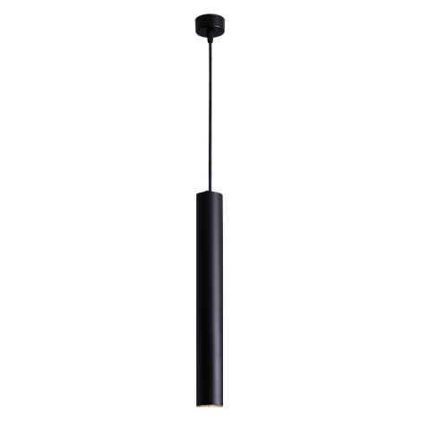 Suspension LED nordique à tube long, lampe suspendue minimaliste et créative, luminaire décoratif moderne pour salle à manger ou îlot de cuisine (noir - 30 cm)