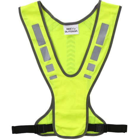 Eosnow Warnweste mit hoher Sichtbarkeit, für Outdoor-Sportarten, Laufen, Radfahren, reflektierend, mit Tasche (1/5)