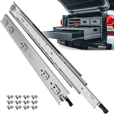 Glissiere Pour Tiroir Charge Lourde 650 mm Avec Serrure Camping Car (1/5)