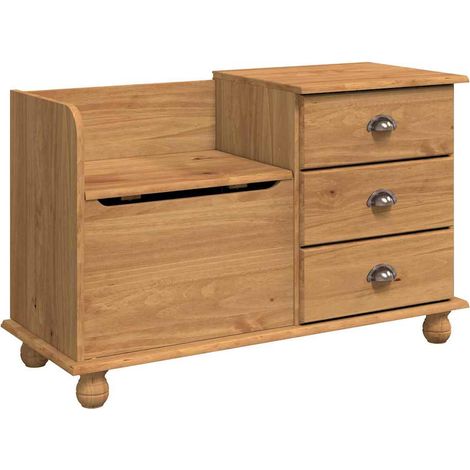 Maison Exclusive - Panchina con contenitore ASKIM Marrone 100 x 39 x 62 cm