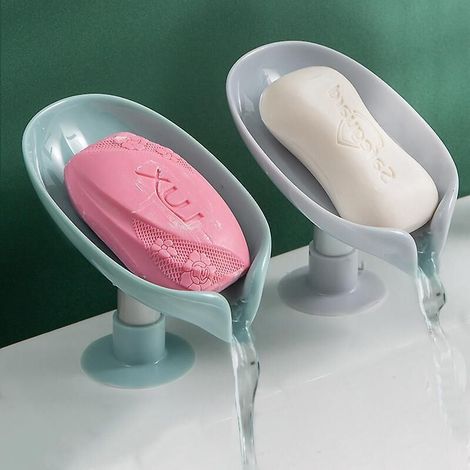 porte Savon Ventouse Lot De 2, Support Savon Douche, Porte Eponge Evier Cuisine, Porte-savons Avec Drain, Porte Savon Cuisine Nettoyage Facile Sch (1/5)