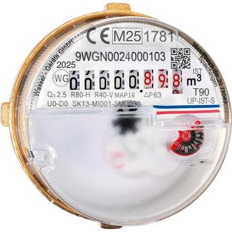 Compteur d'eau avec capsule de mesure SPX, Rossweiner, ZR-Neptun M78x1,5 MID Q3 2,5 Qn 1,5, incluant l'étalonnage (1/5)