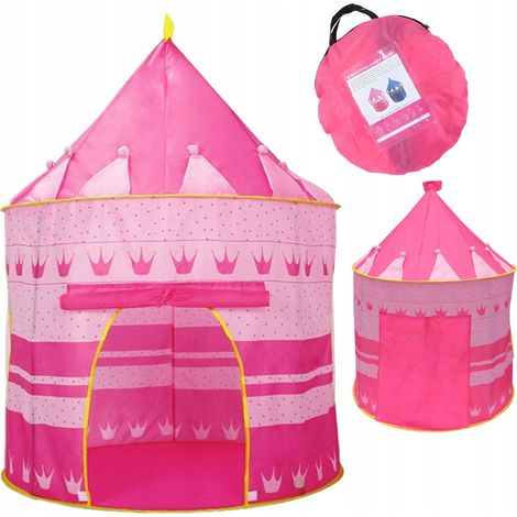 Schloss-Palastzelt mit Boden 135 cm rosa für Kinder 600-28